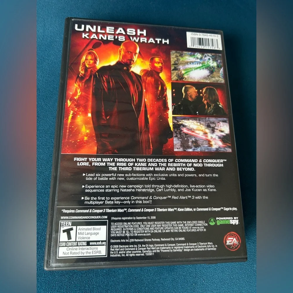 EA Command & Conquer 3: Kane's Wrath - Black Game Case